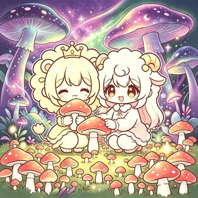 一起采星星蘑菇——"红伞伞,白杆杆,吃完一起数星星!"